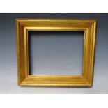 A 19TH CENTURY PLAIN GOLD FRAME, frame E 5.5 cm, rebate 25 x 31 cm