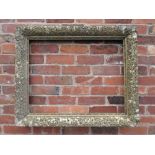 AN 18TH CENTURY DECORATIVE GOLD FRAME FOR RESTORATION, frame W 9 cm, rebate 77 x 60 cm