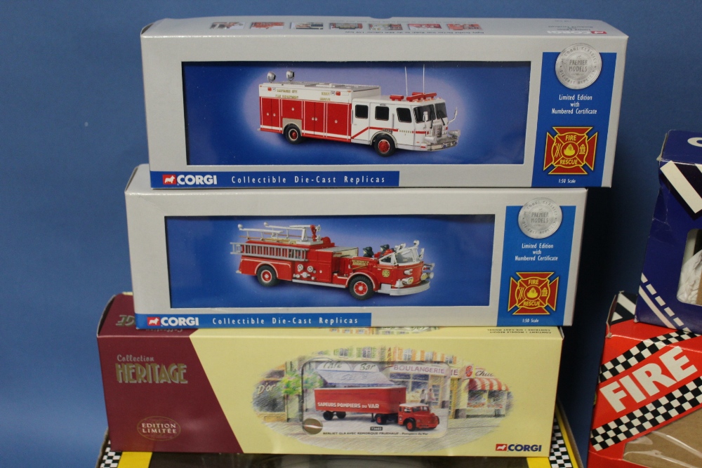 FIVE BOXED CORGI LIMITED EDITION 1:50 SCALE FIRE ENGINES, to include 52103 x 2, 51502 x 2, 52206, - Image 2 of 2