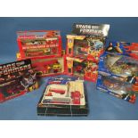 THREE BOXED TRANSFORMERS, to include Siren, Horsehead and Inferno, two Majorette fire engines, two