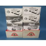 EIGHT BOXED FIRST GEAR VEHICLES, all 1:34 scale, to include International KB8 fire truck, 1960