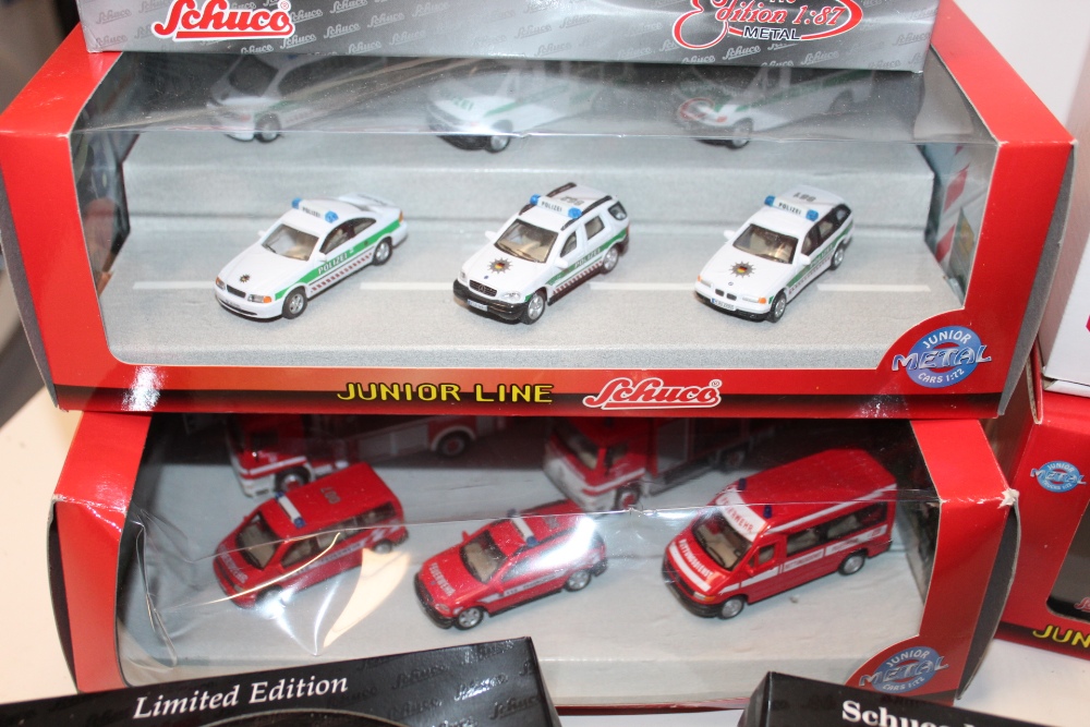 TWENTY EIGHT BOXED SCHUCO EMERGENCY SERVICES VEHICLES,mixed scales, some limited edition - Image 2 of 2