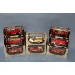 EIGHT BOXED SIGNATURE MODELS FIRE ENGINES, 1:43 scale