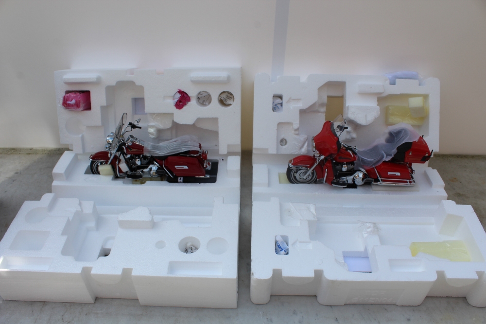 TWO FRANKLIN MINT PRECISION MODELS, a 2006 Harley Davidson Firefighter special edition, limited