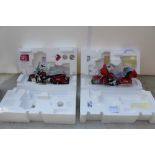TWO FRANKLIN MINT PRECISION MODELS, a 2006 Harley Davidson Firefighter special edition, limited
