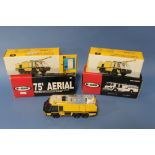 FOUR BOXED VEHICLES, to include E-One Hush Pumper 800106, E-One 75 Aerial 800107, Rosenbauer Simba x