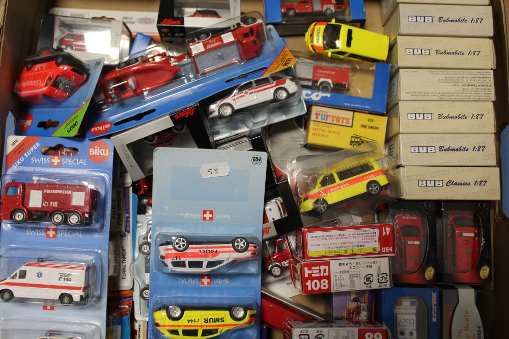 A TRAY OF CARDED VEHICLES BY SIKU, Matchbox, Matel etc., together with a collection of boxed 1:87 - Image 2 of 2