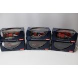 SIX BOXED SCHUCO 1:43 SCALE FIRE ENGINES, 03101, 03071, 03263, 03091, 03053, 03073