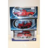 THREE SOLIDO PRESTIGE RANGE METAL DIE CAST MODEL FIRE DEPARTMENT VEHICLES