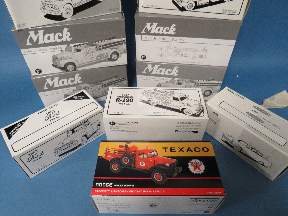 ELEVEN BOXED FIRST GEAR VEHICLES, 1:34 scale and 1:30 scale, to include Texaco Dodge power wagon, - Image 2 of 3