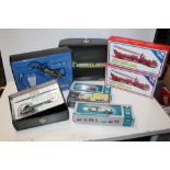 TWO BOXED CORGI AERIAL LADDER TRUCKS, 97320, Corgi Sikorsky Sea Kings helicopter, US33409, New