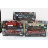 HIGHWAY 61 COLLECTABLES - FIVE BOXED 1941 PUMPER FIRETRUCK DIE CAST MODELS, 1: 16 scale, various