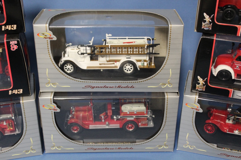 EIGHT BOXED SIGNATURE MODELS FIRE ENGINES, 1:43 scale - Image 2 of 2