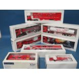 EIGHT BOXED ELIGOR FIRE ENGINES, mostly 1:43 scale