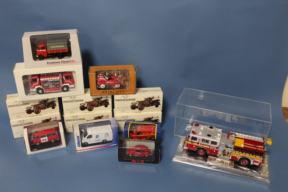 FOURTEEN BOXED VEHICLES - MAINLY FIRE ENGINES, to include Diamond Plate Series Seagrove Pumper, 6
