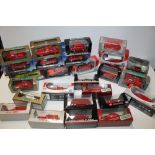 A BOX CONTAINING TWENTY SEVEN BOXED EMERGENCY SERVICES VEHICLES, to include Vitesse (11), Brum (