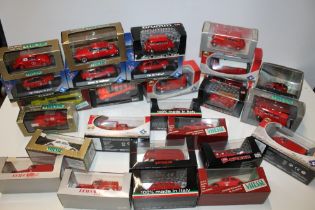 A BOX CONTAINING TWENTY SEVEN BOXED EMERGENCY SERVICES VEHICLES, to include Vitesse (11), Brum (