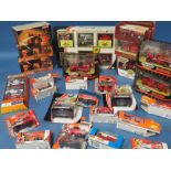 NINETEEN BOXED MATCHBOX FIRE RELATED VEHICLES, together with six carded Matchbox vehicles, all