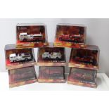 EIGHT BOXED CORGI HEROES UNDER FIRE FIRE ENGINES, to include US53003, US52606, US53103, US53205,