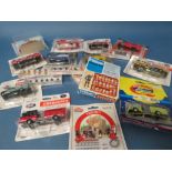 CIRCA EIGHTY CARDED EMERGENCY SERVICES VEHICLES BY BOLEY, together with ten sets of firemen / people