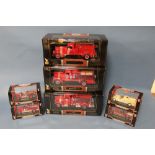 THREE BOXED ROAD SIGNATURE 1:24 SCALE FIRE ENGINES, to include 1938 Mack Type 75, 1939 American