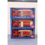 THREE ROAD SIGNATURE SERIES 'FORD' MODEL FIRE ENGINES, 1:18 scale die cast models (3)
