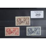 S.G. 450/2 1934 RE-ENGRAVED SEAHORSES, UN/M