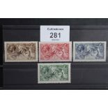 S.G. 399 - 404 1913 WATERLOW SEAHORSE SET, fine mint