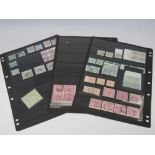 ABOUT 100 TELEGRAPH STAMPS, mint and / or FU to include blocks of four, SPECIMENS, imperfs etc.