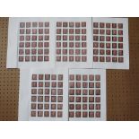 S.G. 43/4 1864 1d RED, a complete mint set from plate 71 - 224 (ex 77)