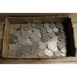 A LARGE COLLECTION OF HALF CROWNS TWO SHILLINGS