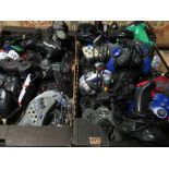 TWO TRAYS OF ASSORTED PLAYSTATION AND OTHER GAME CONTROLLERS ETC (APPROX 50)