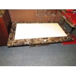 A HEAVY COLOURED MARBLE COFFEE TABLE H-46 L-125 CM