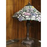 A MODERN DECORATIVE TIFFANY LAMP