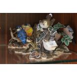 A SELECTION OF LIMITED EDITION COALPORT BIRD FIGURES A/F