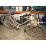 A VINTAGE BICYCLE WITH FRONT ENGINE - A/F