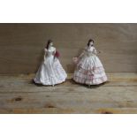 A COALPORT FIGURINE 'OLIVIA' TOGETHER WITH ROYAL WORCESTER FIGURINE OF THE YEAR 2000 (2)