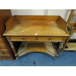 A VICTORIAN MAHOGANY TRAY-TOP WASHSTAND W-102 CM