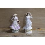 TWO ROYAL WORCESTER FIGURINES 'AUTUMN' AND 'SUMMER'
