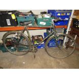 A VINTAGE RALEIGH BICYCLE WITH BROOKS CR3 SEAT