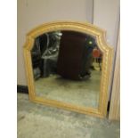 A LARGE MODERN OVERMANTLE MIRROR H-117 W-117 CM