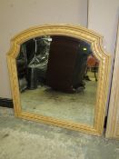 A LARGE MODERN OVERMANTLE MIRROR H-117 W-117 CM