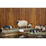 COUNTRY ARTISTS FIGURE 'NO WAY THROUGH' TOGETHER WITH A BORDER FINE ARTS FIGURE OF A SHEEP DOG