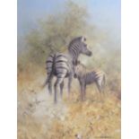 A COLLECTION OF FIVE MOUNTED SIGNED LIMITED EDITION DAVID SHEPHERD WILDLIFE PRINTS, TO INCLUDE '