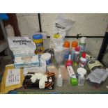 VARIOUS AEROSOL SPRAYS, WIRE WOOL, INDUSTRIAL GLUES, WIPES, LATEX GLOVES, PLASTER OF PARIS