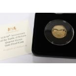 A 2020 80TH ANNIVERSARY OF THE BATTLE OF BRITAIN QUARTER OUNCE GOLD PROOF COIN IN BOX WITH