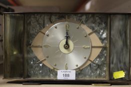 A VINTAGE DECO STYLE METAMEC CLOCK