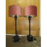 A PAIR OF LARGE MODERN TABLE LAMPS AND OVERALL H-86 CM (2)