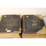 TWO ANTIQUE BRASS BOUND FAMILY BIBLES