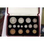 A CASED 1937 SPECIMEN PROOF SET - COMPLETE